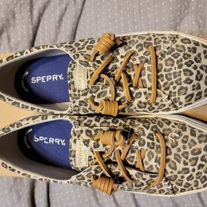 Sperry Animal Print Shoes size 8.5